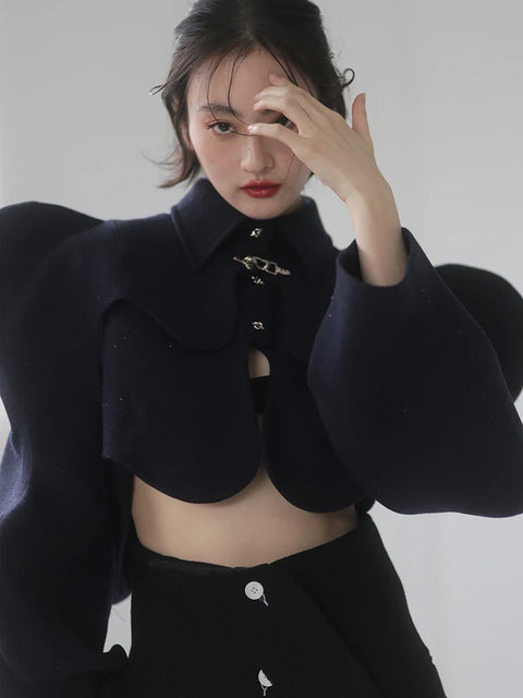 Noone Structure Petals Cropped Jacket