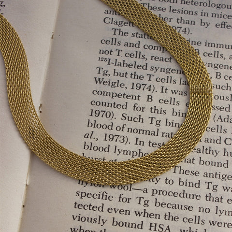 Gold Mesh Chain Choker Necklace