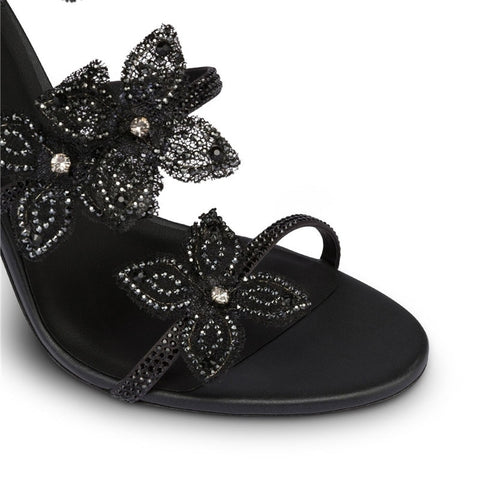 Water Diamond Flower Ankle Snake Wrap Shoes