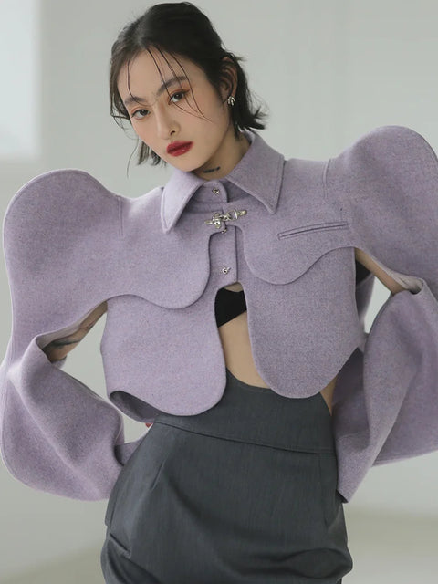 Noone Structure Petals Cropped Jacket