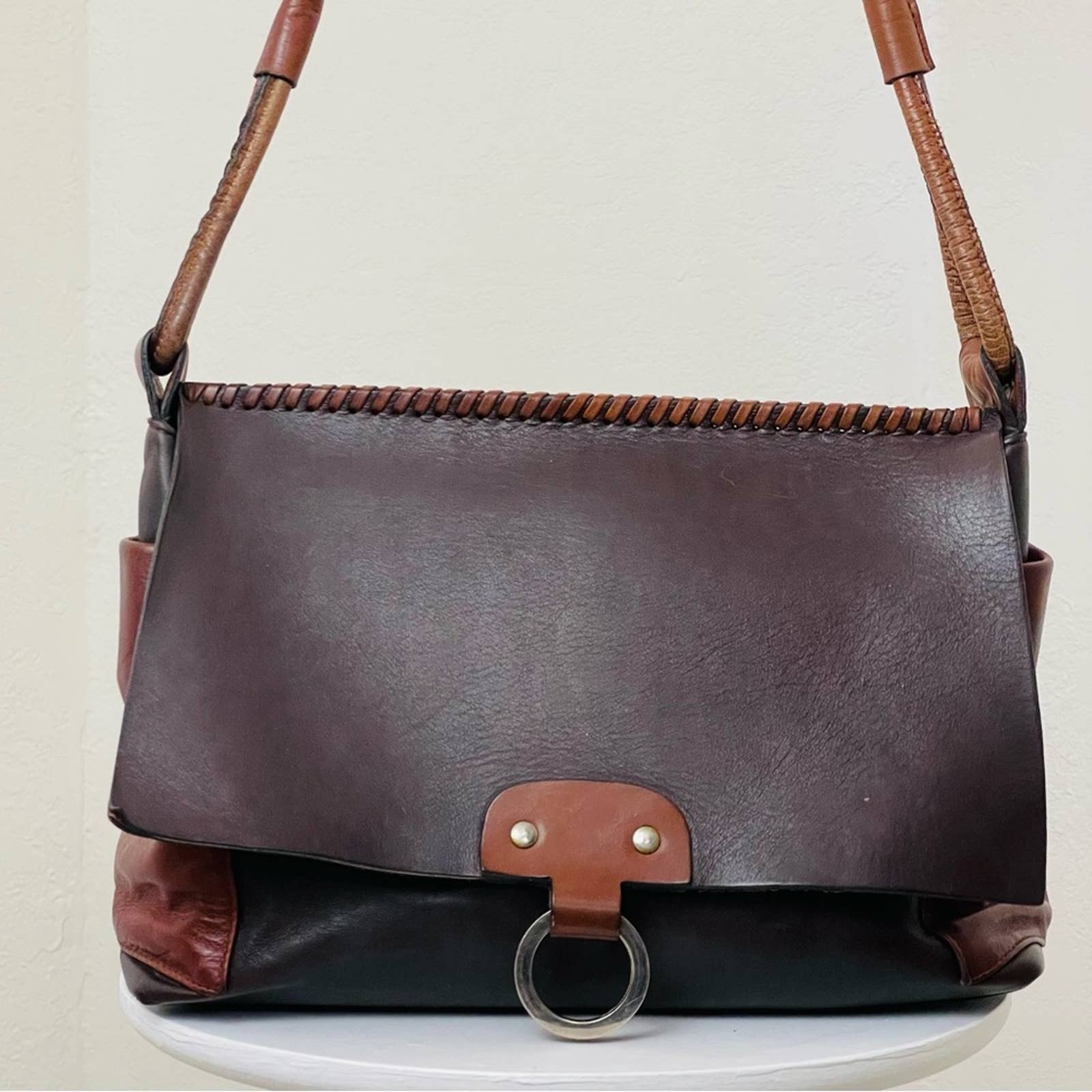 Vintage Louis Feraud Leather two tone bag – ClosetBlues