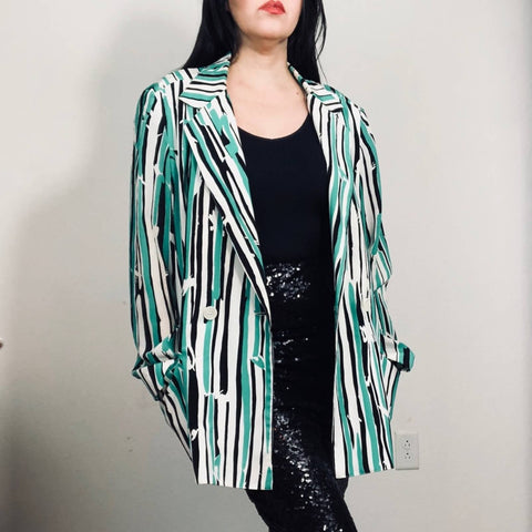 Vintage Christian Dior Tropical Print Blazer