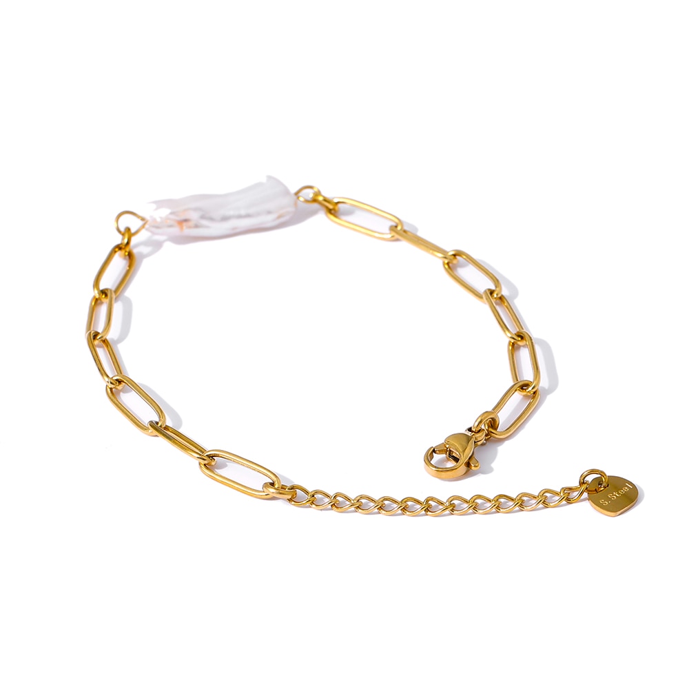 Gussie Mother of Pearl Link Bracelet