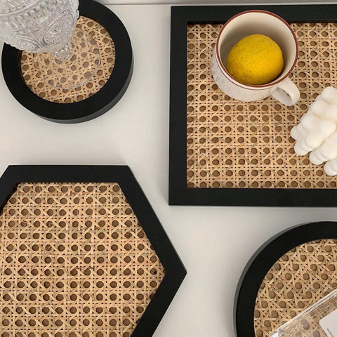 Casa Sol Japanese Style Rattan Tray