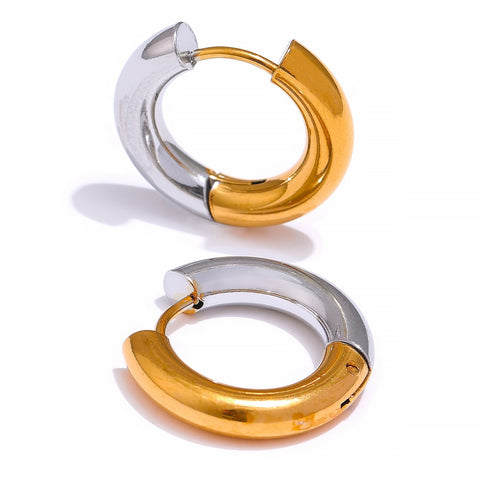 Gussie Two Tone Gold/Silver Mini Hoops