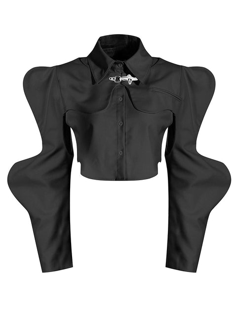 Elemental Black/White Noone Style Blouse