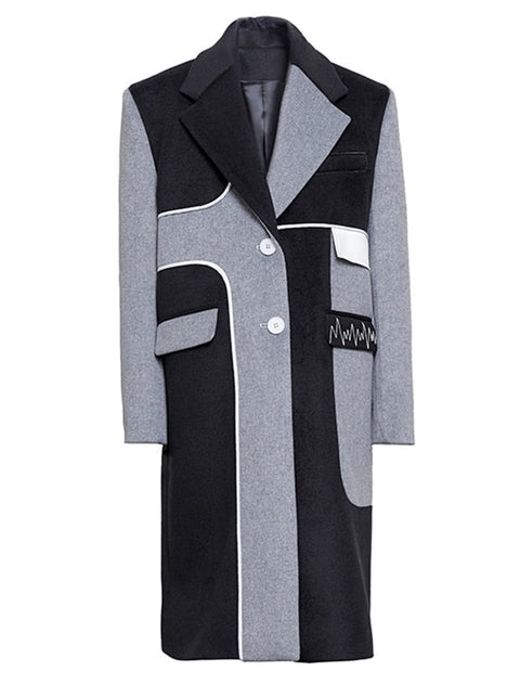 Noome Two Tone Overlap Coat