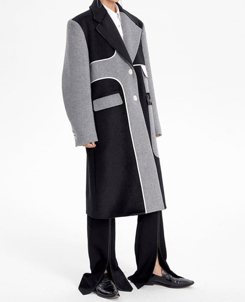 Noome Two Tone Overlap Coat