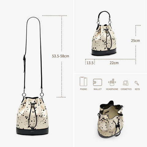 Spring Splash Dotted Bucket Bag