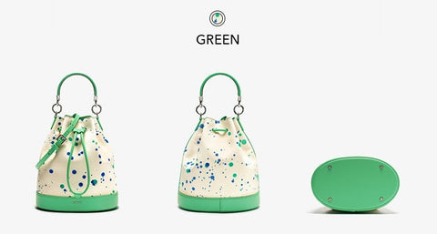 Spring Splash Dotted Bucket Bag