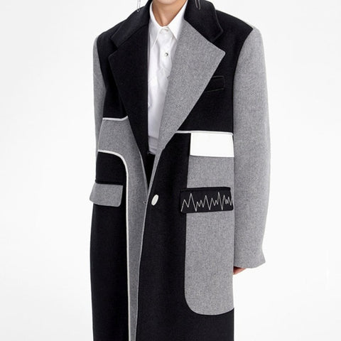 Noome Two Tone Overlap Coat