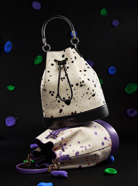 Spring Splash Dotted Bucket Bag