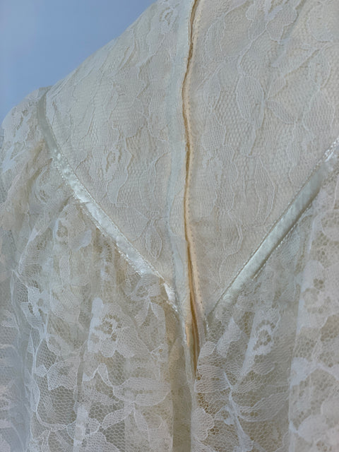 Vintage Handmade Prairie Lace Dress - ClosetBlues