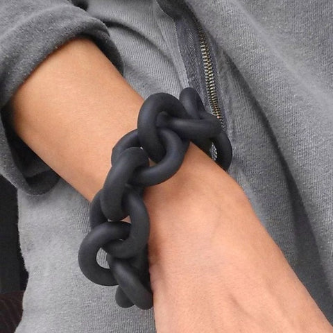 Chainized!! a Bracelet Pulsera Art Rubber Jewelry Things Handmade Contemporary Popular Bracelets 2020 Black Fashion Rope Chain Bracelet New - ClosetBlues