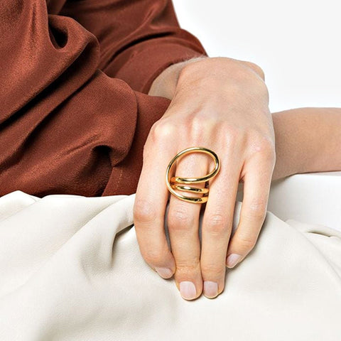 Minimalist Geometric Twisted Metal Rings - ClosetBlues