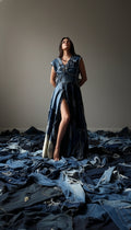 Lulu Warrior Queen Denim Gown - ClosetBlues