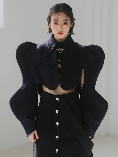Noone Structure Petals Cropped Jacket