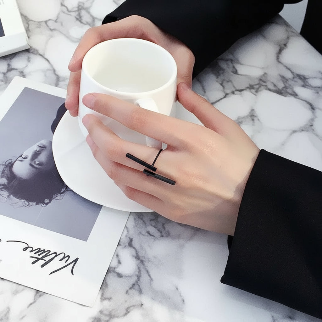 BLKOUT Minimalist Stick Ring