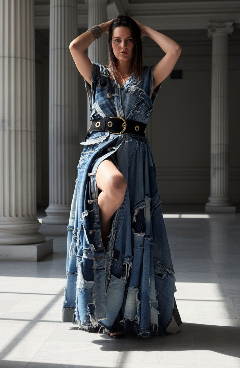 Lulu Warrior Queen Denim Gown