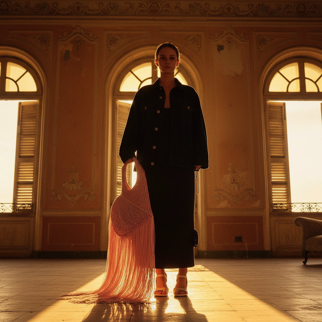 Fashion Cute Woven Pink Heart Fringe Long Tassel Bag Tote Retro Chic Purse for Women Shoulder Bag Purse for Party - ClosetBlues