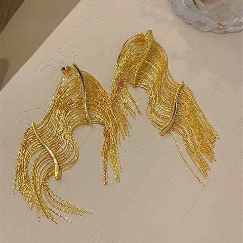 Sesgada Leaves Tassels Earrings