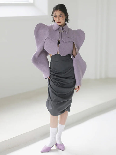Noone Structure Petals Cropped Jacket