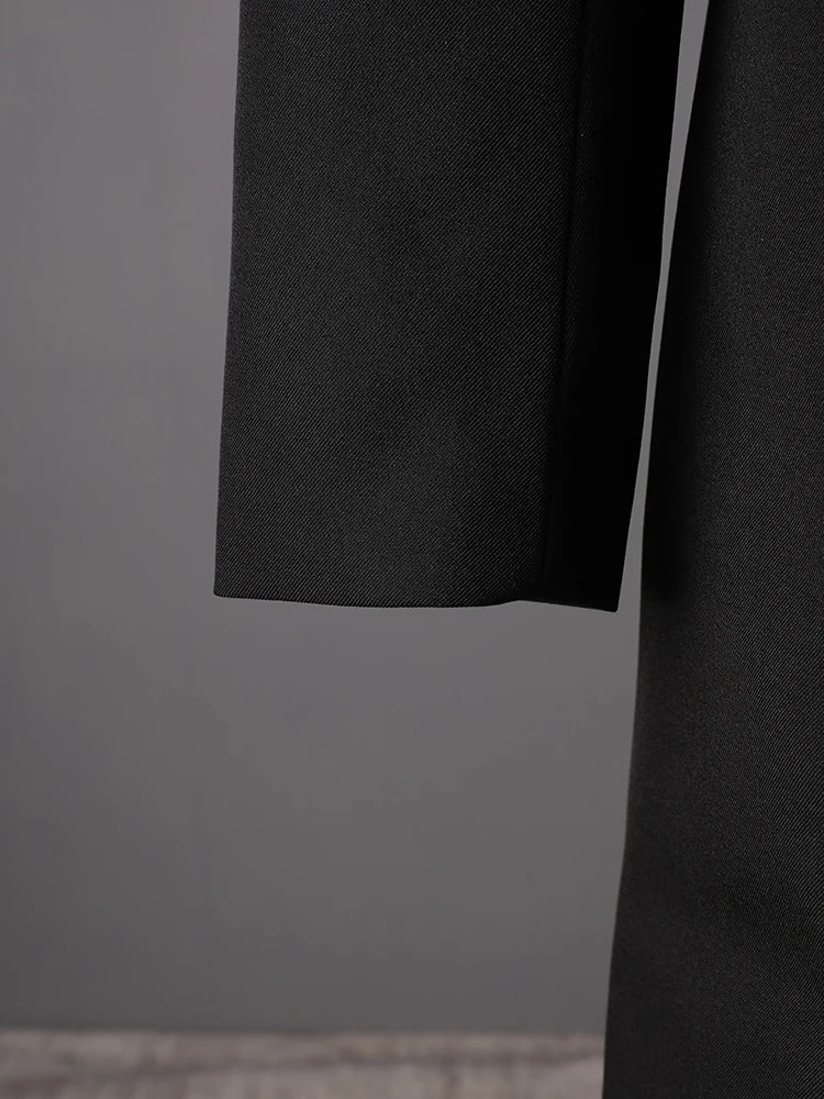 ItsCarl Black Double Breasted Two Tone Blazer Dress