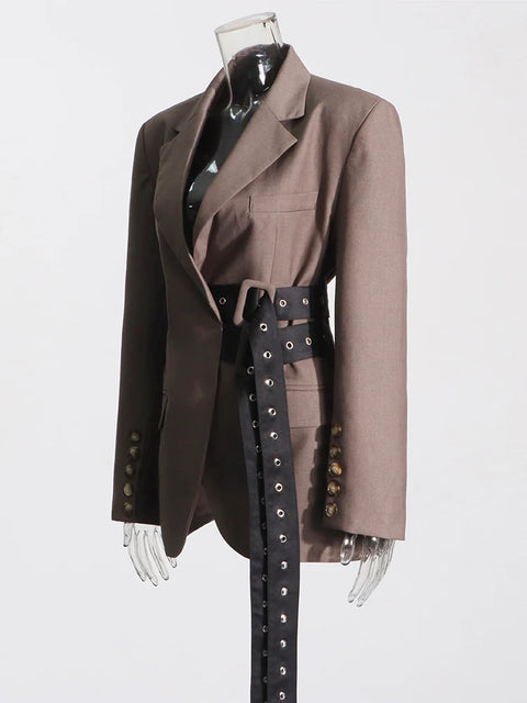 Rina Double Belted Blazer