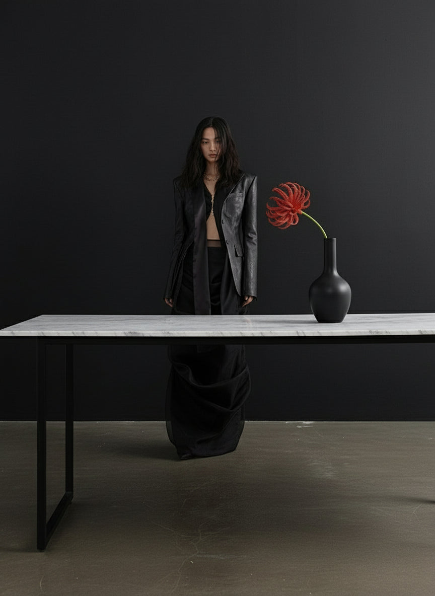 Ladiarra High Waist Black Pleated Sheer Cascade Mesh Skirt