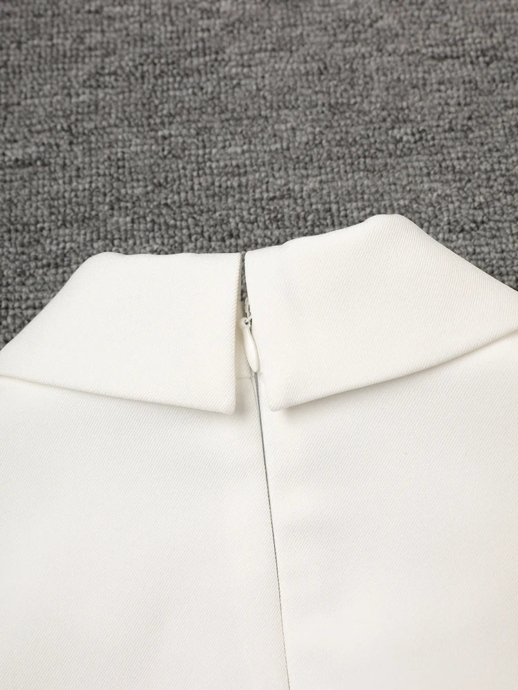 ItsCarl Black Double Breasted Two Tone Blazer Dress