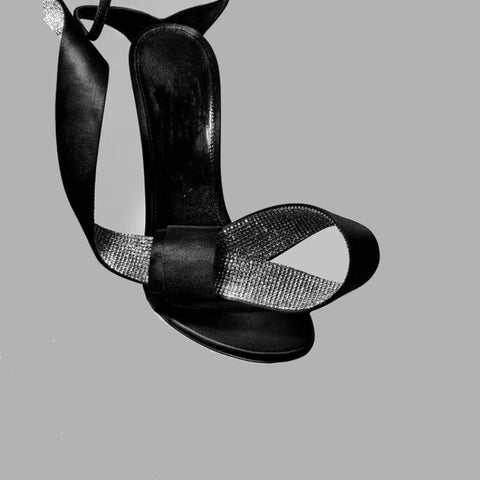 Structure Bow Black Heels