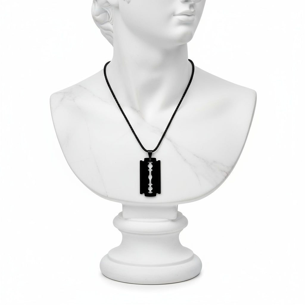 BLKOUT Blade Razor Pendant Necklace