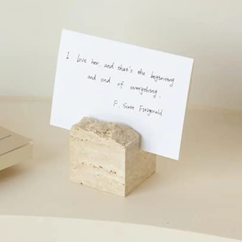 Casa Sol Travertine Card Holder - ClosetBlues