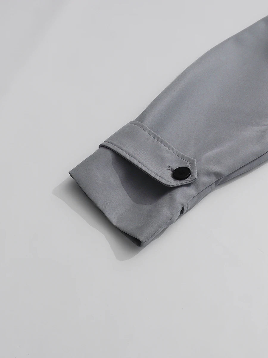 Dinala Power Drop Waist Trench Coat Dress