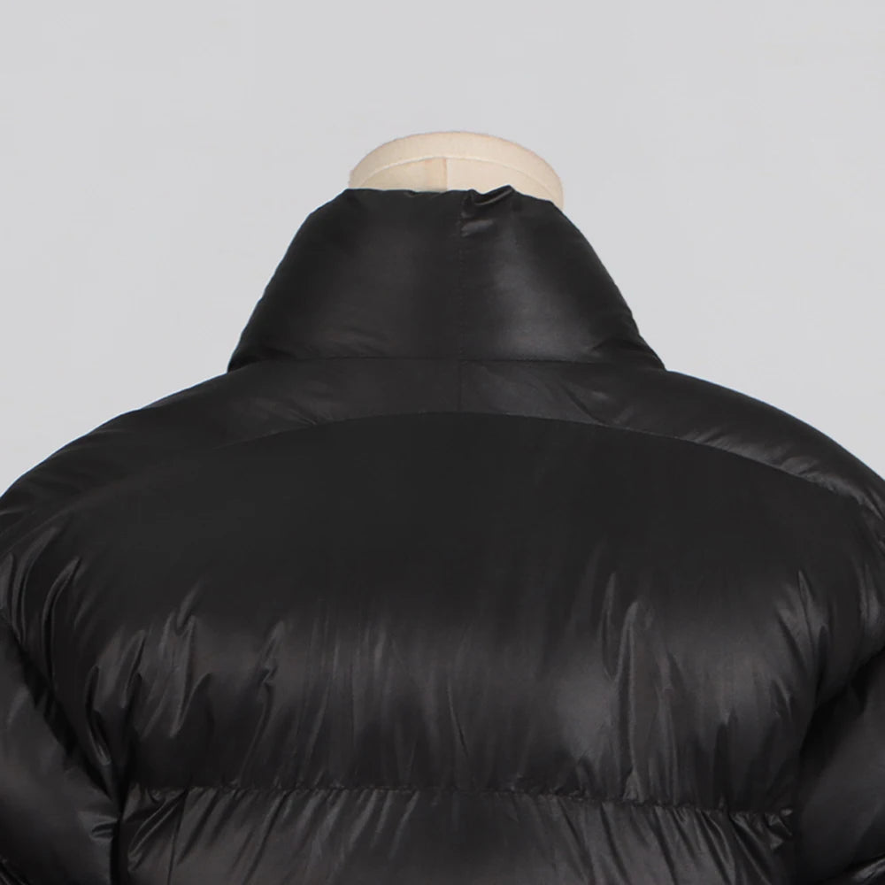 New Look Puff Quilted Kimono Wrap Bomber Jacket