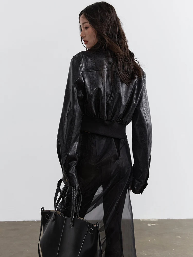 Ladiarra High Waist Black Pleated Sheer Cascade Mesh Skirt