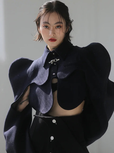 Noone Structure Petals Cropped Jacket