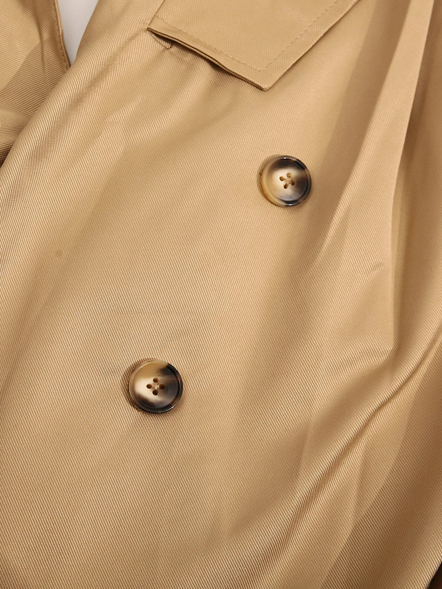 Bulonesse Trench Coat Strapless Maxi Dress Double Belted