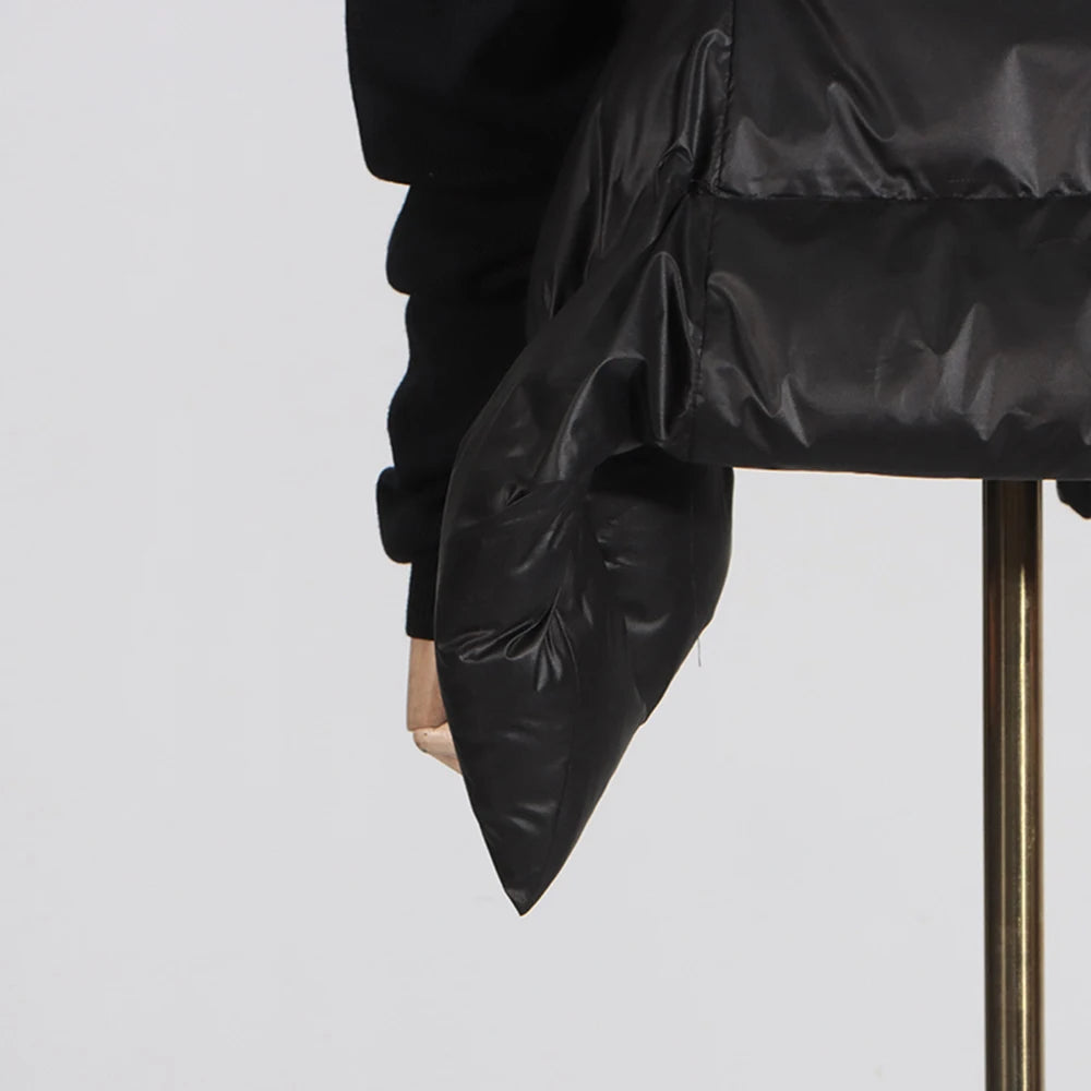 New Look Puff Quilted Kimono Wrap Bomber Jacket