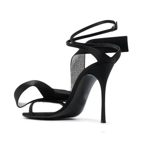 Structure Bow Black Heels