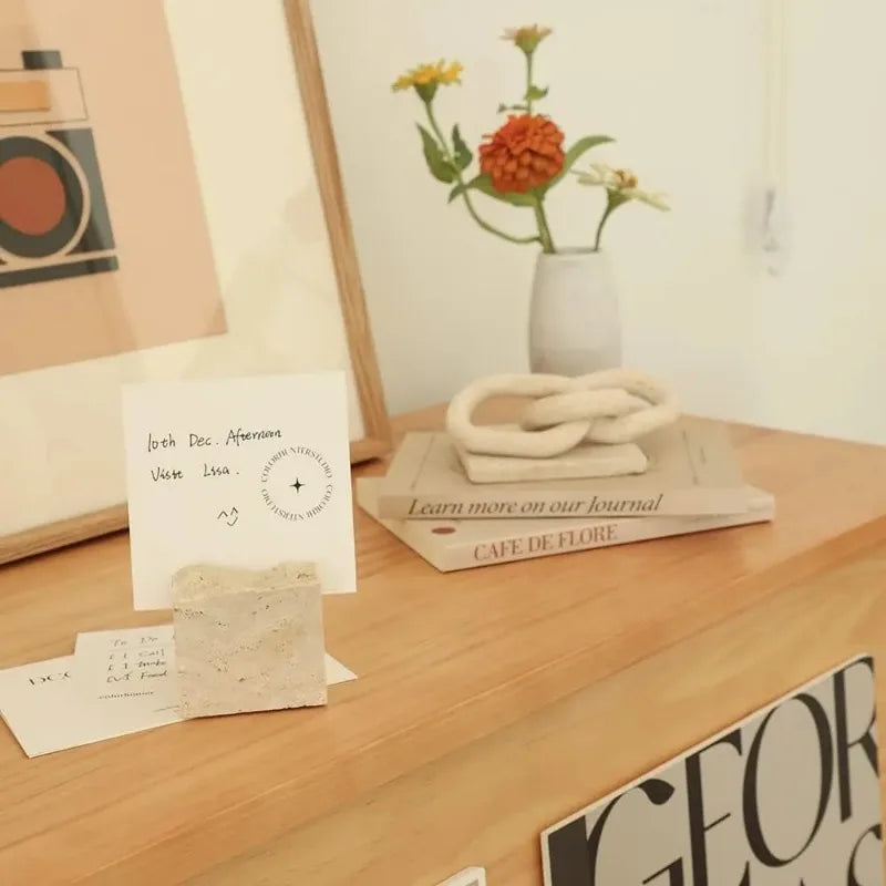 Casa Sol Travertine Card Holder - ClosetBlues