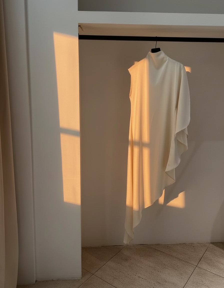 Habana Noon Sabel One Shoulder Sleeve Asymmetrical Dress - ClosetBlues