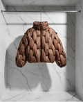 Bremea Brown Braided Puff Thick Jacket - ClosetBlues