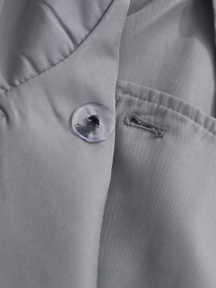 Dinala Power Drop Waist Trench Coat Dress