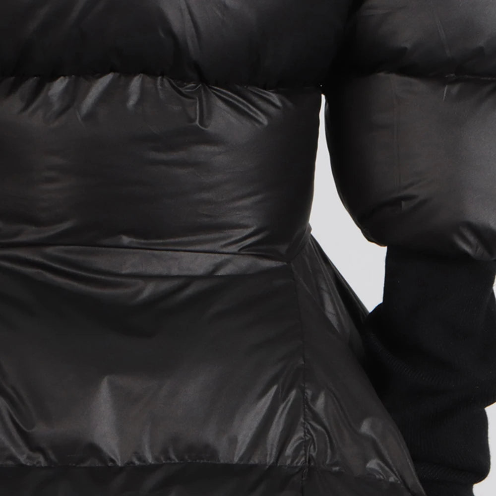 New Look Puff Quilted Kimono Wrap Bomber Jacket