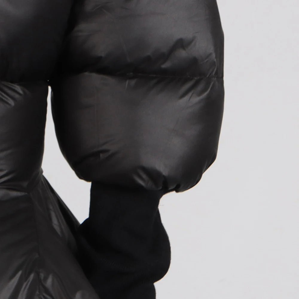 New Look Puff Quilted Kimono Wrap Bomber Jacket