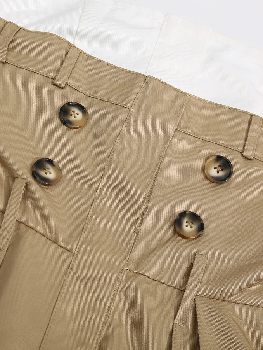 Bulonesse Trench Coat Strapless Maxi Dress Double Belted