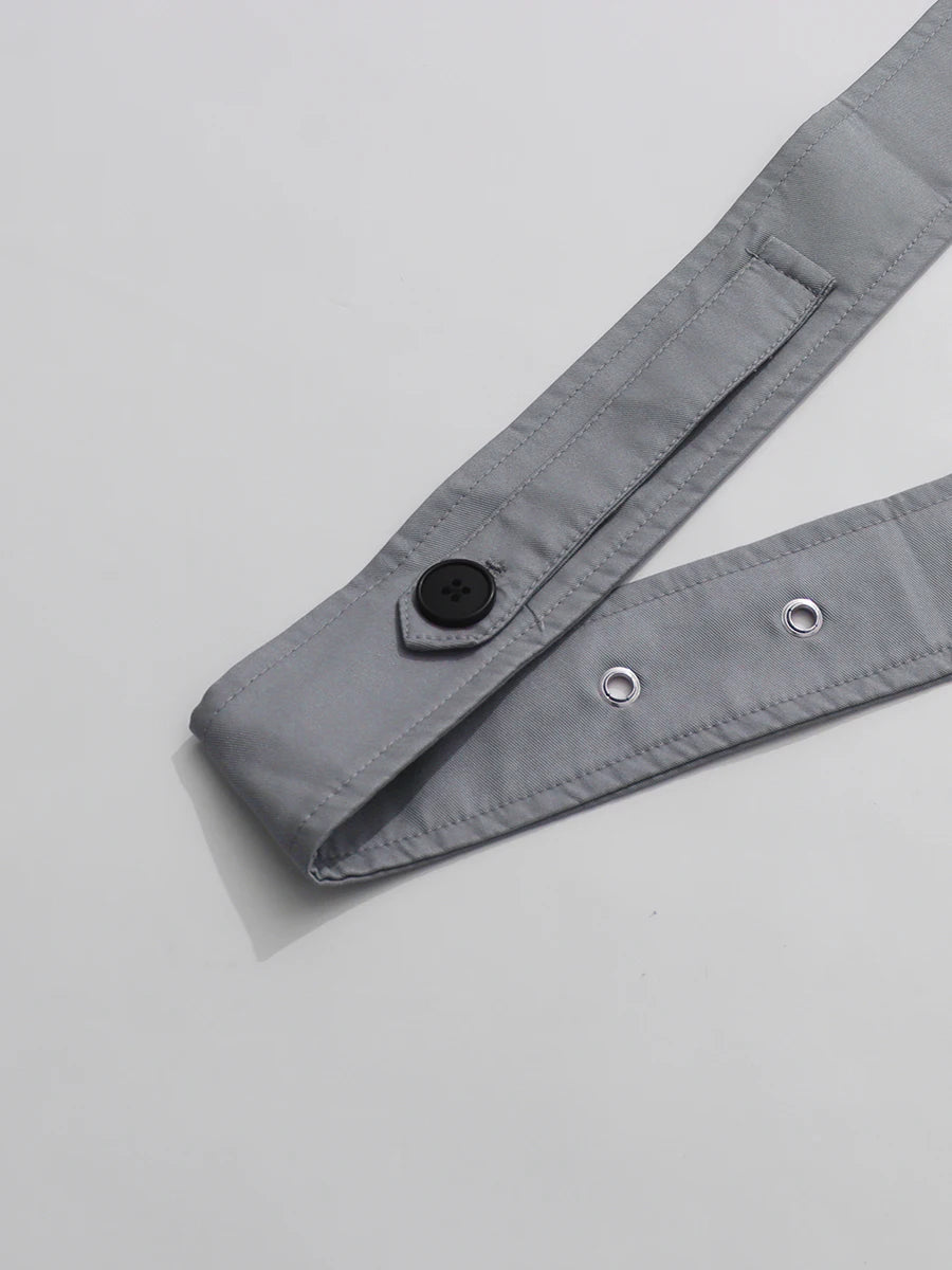 Dinala Power Drop Waist Trench Coat Dress