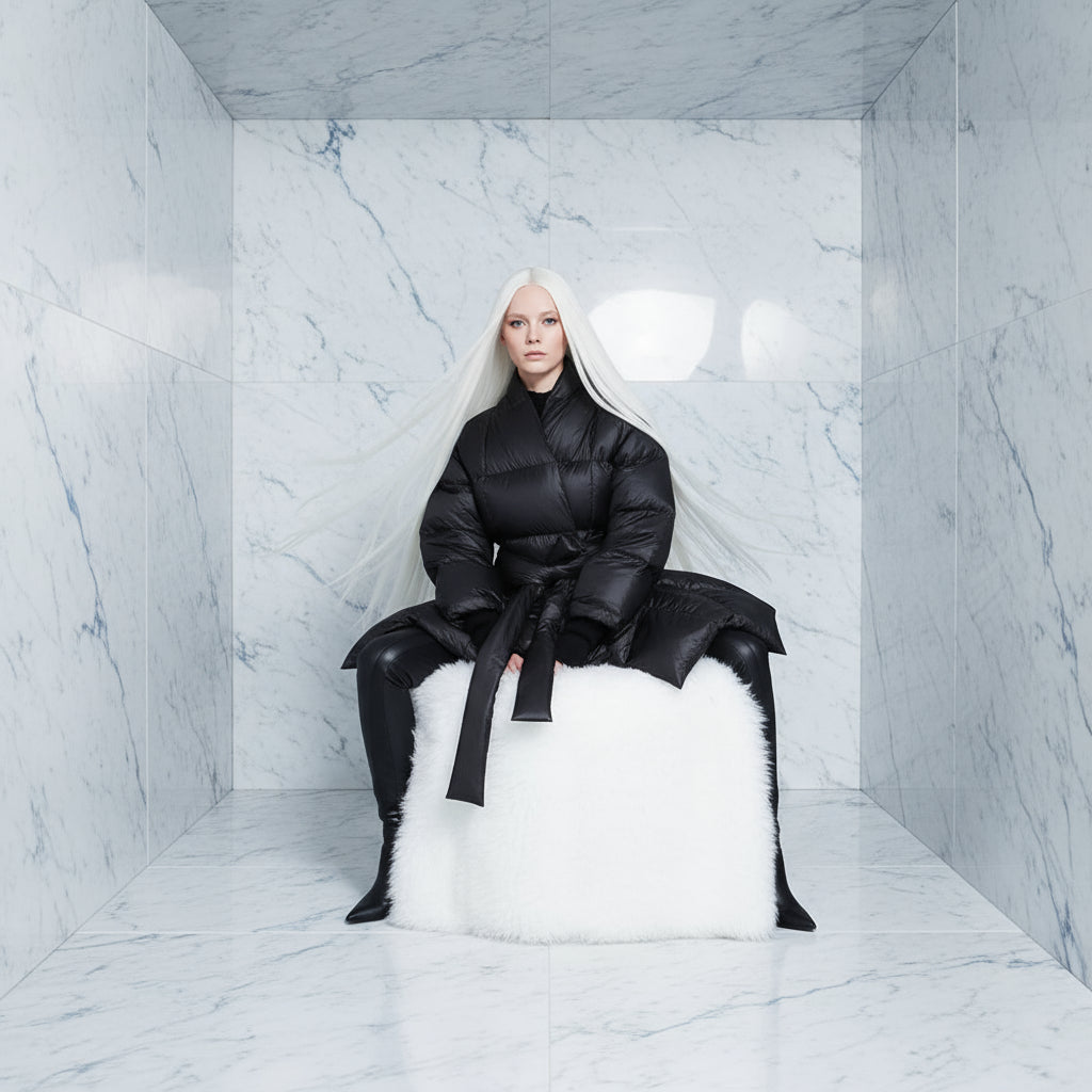 New Look Puff Quilted Kimono Wrap Bomber Jacket