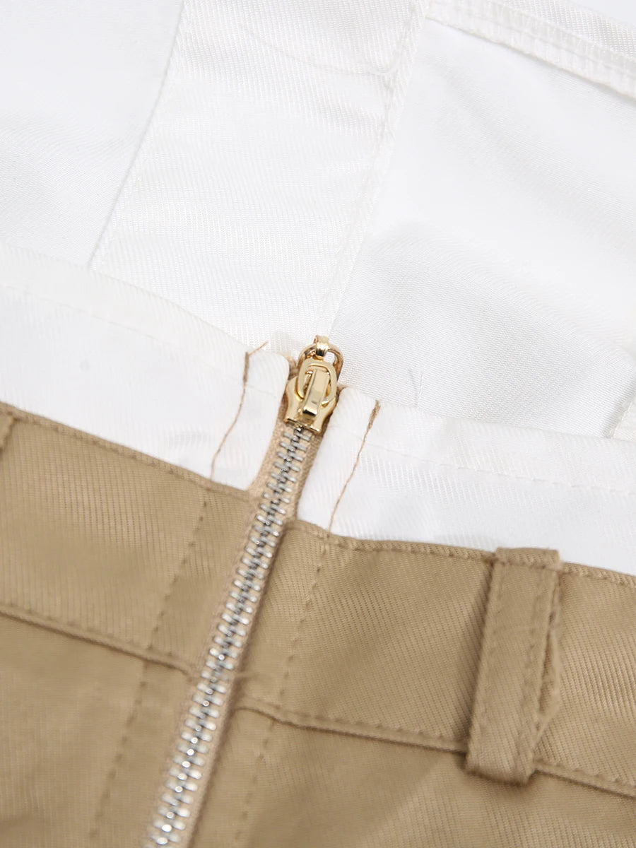 Bulonesse Trench Coat Strapless Maxi Dress Double Belted